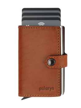 Portfel EASY WALLET wykonany z garbowanej skóry Nomad koniak