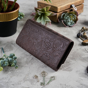 Skórzany portfel damski brązowy Paolo Peruzzi IN-35-BR