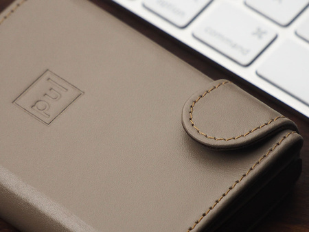 Portfel SOLO wykonany z miękkiej w dotyku skóry Italia caffe latte