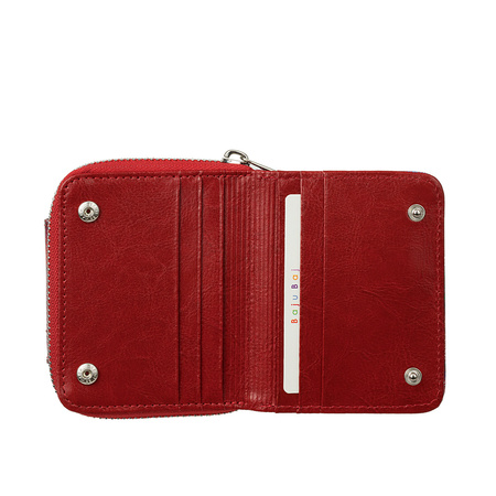 Portfel damski BajuBaj z naturalnej skóry - elegancja w kolorze czerwonym