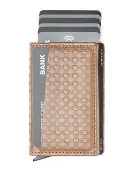 Portfel KANGOO - PEPIT Decor wykonany z delikatnej skóry Italia beżowy
