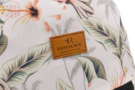 Plecak damski Rovicky w roślinny wzór - miejski styl na każdą okazję