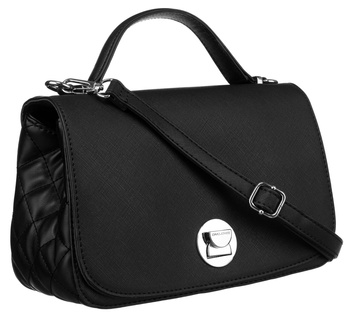 Torebka crossbody Elegancja w czerni z pikowaniem - David Jones