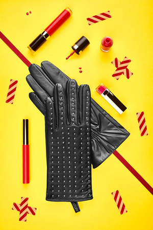 Rękawiczki damskie GLAM ROCK iTOUCH czarny xxl