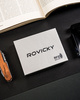 Portfel męski skórzany czarny Rovicky z zatrzaskiem i RFID