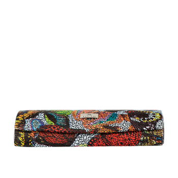 Etui na okulary BajuBaj w kolorowe kwiaty z naturalnej skóry