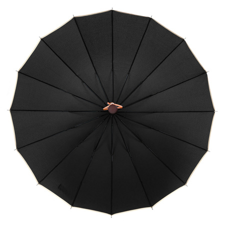 Duży, elegancki parasol rządowy w czarnym kolorze - Peterson