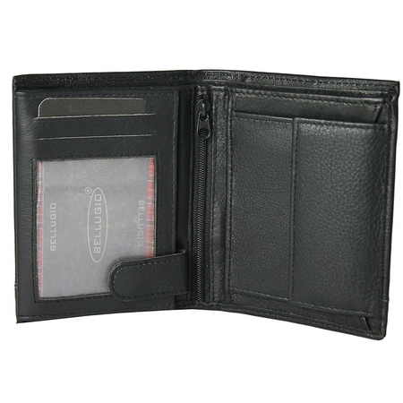 Portfel męski z ozdobnym przeszyciem