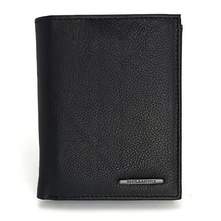 Portfel męski pionowy z RFID BELLUGIO - czarny