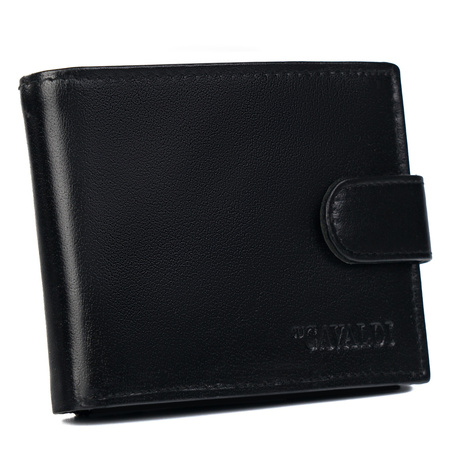 Portfel męski skórzany Cavaldi z zatrzaskiem i RFID - elegancka funkcjonalność