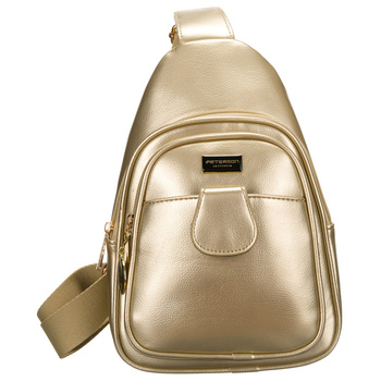 Saszetka nerka na ramię w złotym kolorze – elegancja na każdą okazję