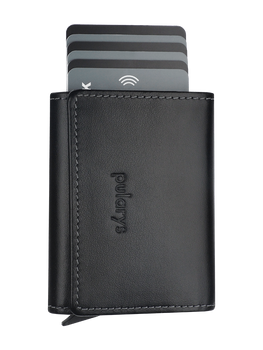 Portfel BOSTO wykonany z delikatnej skóry Italia czarny