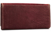 Portfel damski skóra nubuk Wild Tiger - ciemnoczerwony