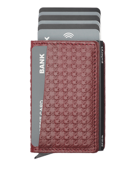 Portfel KANGOO - PEPIT Decor wykonany z delikatnej skóry Italia wiśniowy