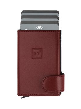 Portfel SOLO wykonany z miękkiej w dotyku skóry Italia wiśniowy