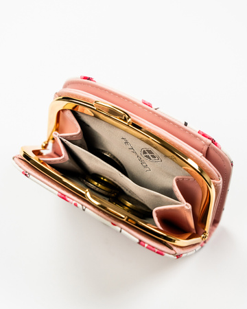 Portfel damski kwiatowy z ekologicznej skóry - Peterson