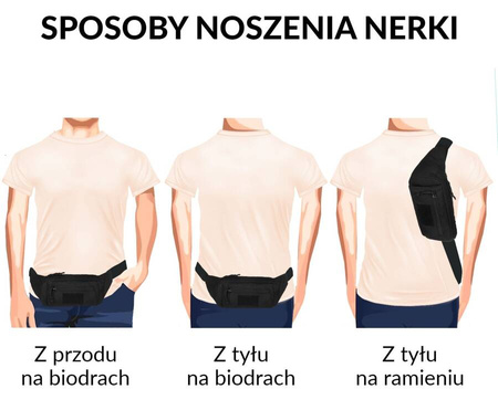 Saszetka na biodra lub ramię wykonana z poliestru