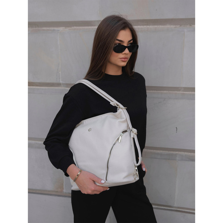 Torebka shopper damska beżowa z kieszonkami Rovicky - elegancja i funkcjonalność