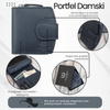 Portfel damski skórzany granatowy na patkę RFID Paolo Peruzii AL-24-NV