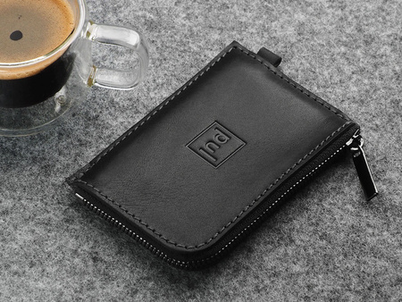 Portfel OLDTIMER SLIM wykonany z roślinnie garbowanej skóry Nomad czarny