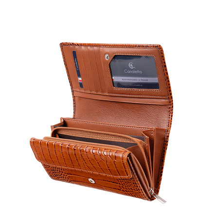 Portfel skórzany Canaletto krokodyli - elegancja z ochroną RFID