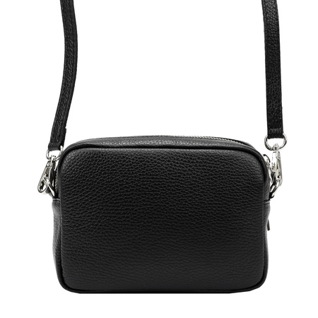 Torebka skórzana MiaMore 01-062 DOLLARO SILVER