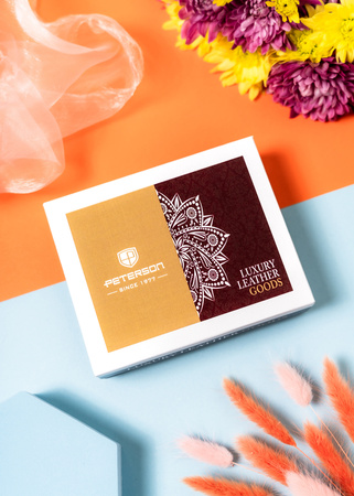 Portfel damski czerwony z RFID - elegancka skórzana torebka Peterson