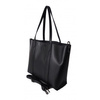 Pojemna włoska torba Shopper bag ,skórzana na ramię mieści A4 ,Vera Pelle , Czarna  SB755N