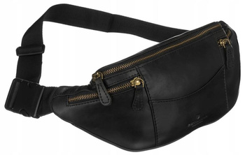 Skórzana saszetka męska na biodra - Peterson