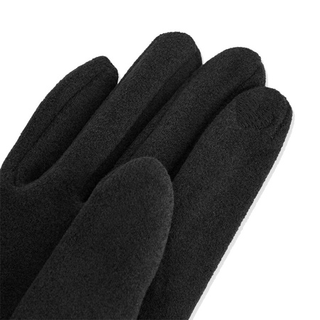 Rękawiczki damskie z guziczkami VELVET czarny
