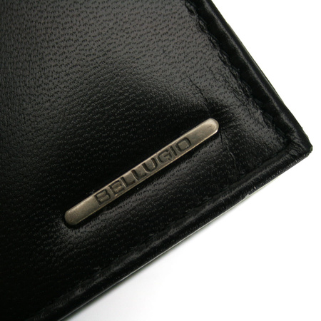 Skórzany portfel męski Bellugio RFID - czarny
