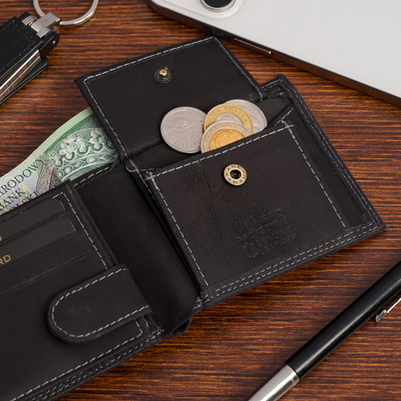 Portfel męski mały Wild Tiger - czarny