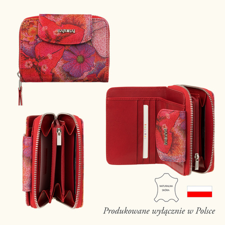 Portfel damski BajuBaj - elegancka czerwień z funkcjonalnym wnętrzem