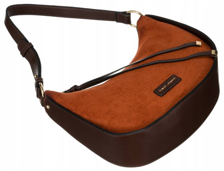 Elegancka torebka-bagietka damska ze skóry ekologicznej - David Jones