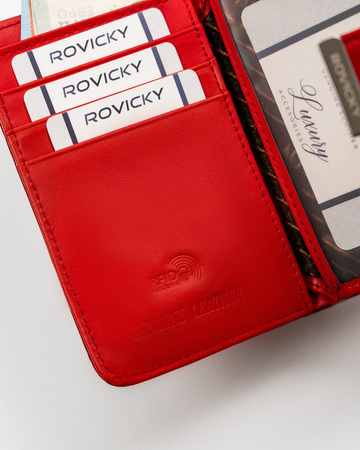 Portfel damski z tłoczonym monogramem - Rovicky