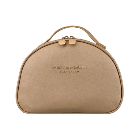 Kosmetyczka kuferek Peterson ze skóry ekologicznej w kolorze złotym
