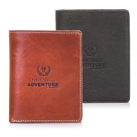 Skórzany portfel męski Paolo Peruzzi Adventure slim cienki 201