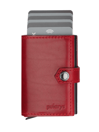 Portfel HIKER Go wykonany z roślinnie garbowanej skóry Nomad czerwony