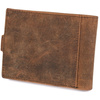 Portfel skórzany męski z tłoczeniem koń Bellugio - rdzawy