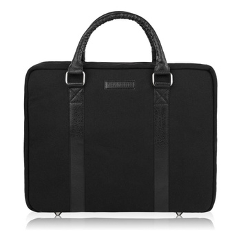 Torba męska na ramię lub do ręki wegaska do pracy na laptopa czarna Paolo Peruzzi E-14-BL