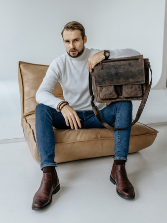 Torba męska HUNTER brazowy