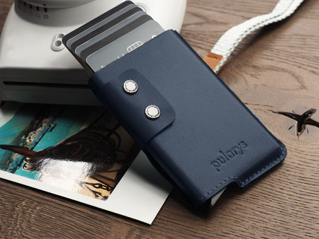 Portfel FUNKY wykonany ze skóry Italia granatowy