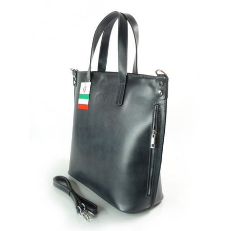 SZARA - GRAFIT WŁOSKA DUŻA TORBA SHOPPER BAG A4  SB546G2