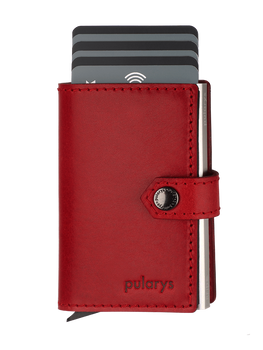 Portfel EASY WALLET wykonany z garbowanej skóry Nomad czerwony