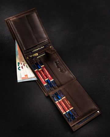 Portfel męski skórzany Peterson z tłoczeniem – wysoka jakość i styl