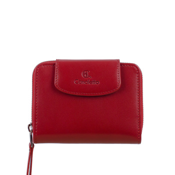 Portfel skórzany Canaletto w eleganckim czerwonym odcieniu dla kobiet