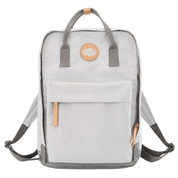 Szary, praktyczny plecak damski zamykany suwakiem - Himawari