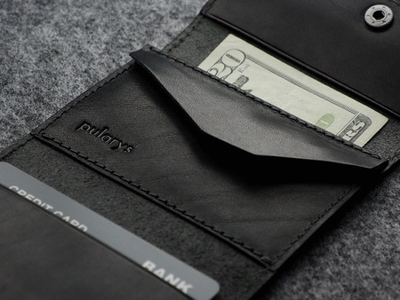 Portfel PORTER Go wykonany z roślinnie garbowanej skóry Nomad czarny