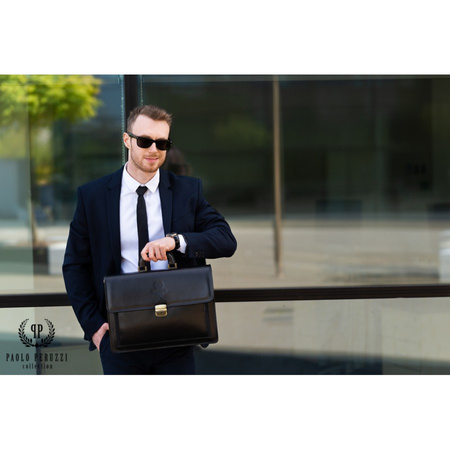 Teczka męska skórzana Paolo Peruzzi N03-BL – elegancja i jakość