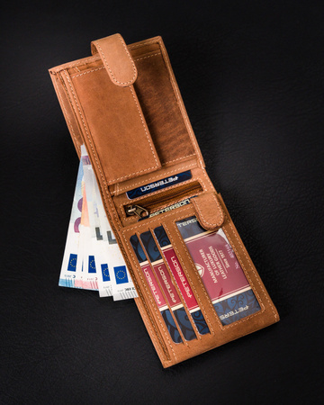 Portfel poziomy RFID Protect - Klasyka skórzana od Peterson